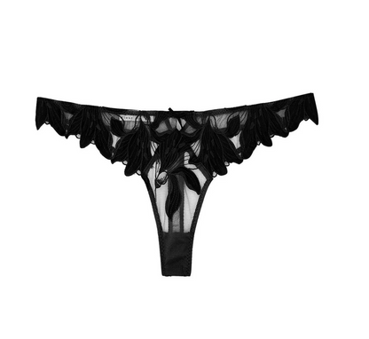 Fleur Du Mal Lily Lace Embroidery Hipster Thong