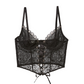 Fleur Du Mal Eyelet Embroidery Lace Up Bustier